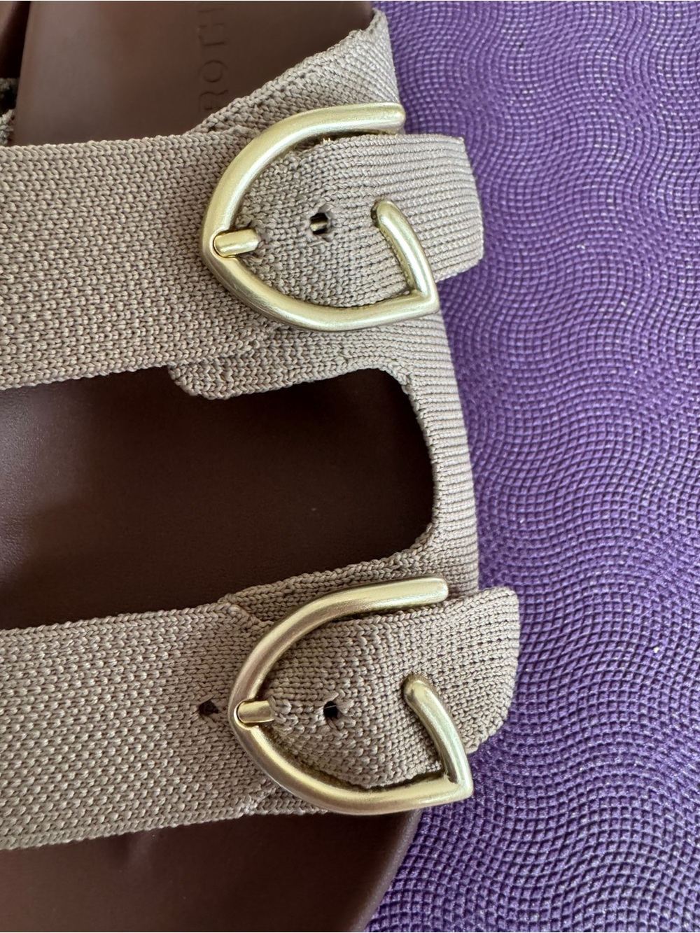 Rothy’s buckle slide sandal in the shade Dune - Picture 5 of 10